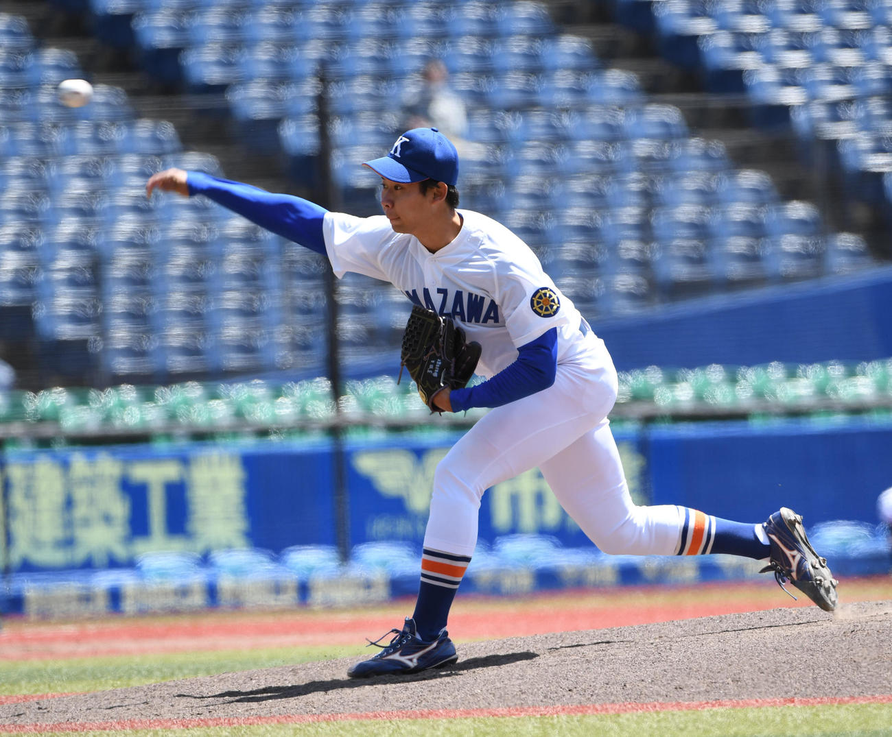 駒大対国学院大　先発した駒大・松村（撮影・柴田隆二）