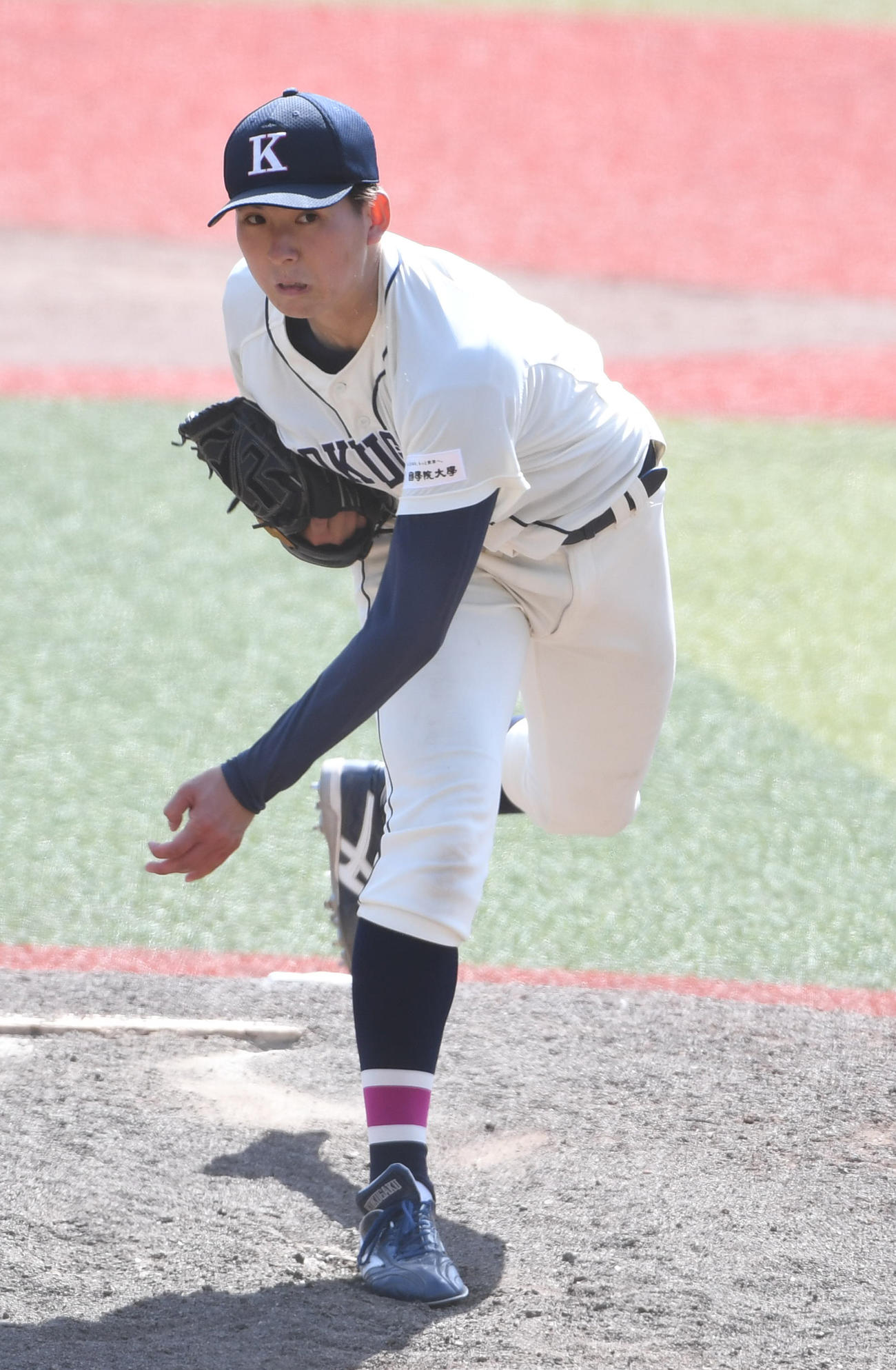 駒大対国学院大　5安打完封勝利を挙げた国学院大・武内（撮影・柴田隆二）