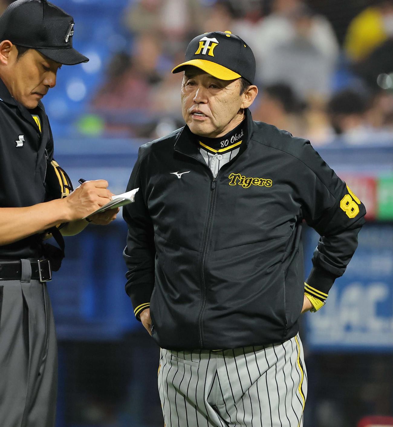 阪神岡田監督（2023年4月30日撮影）