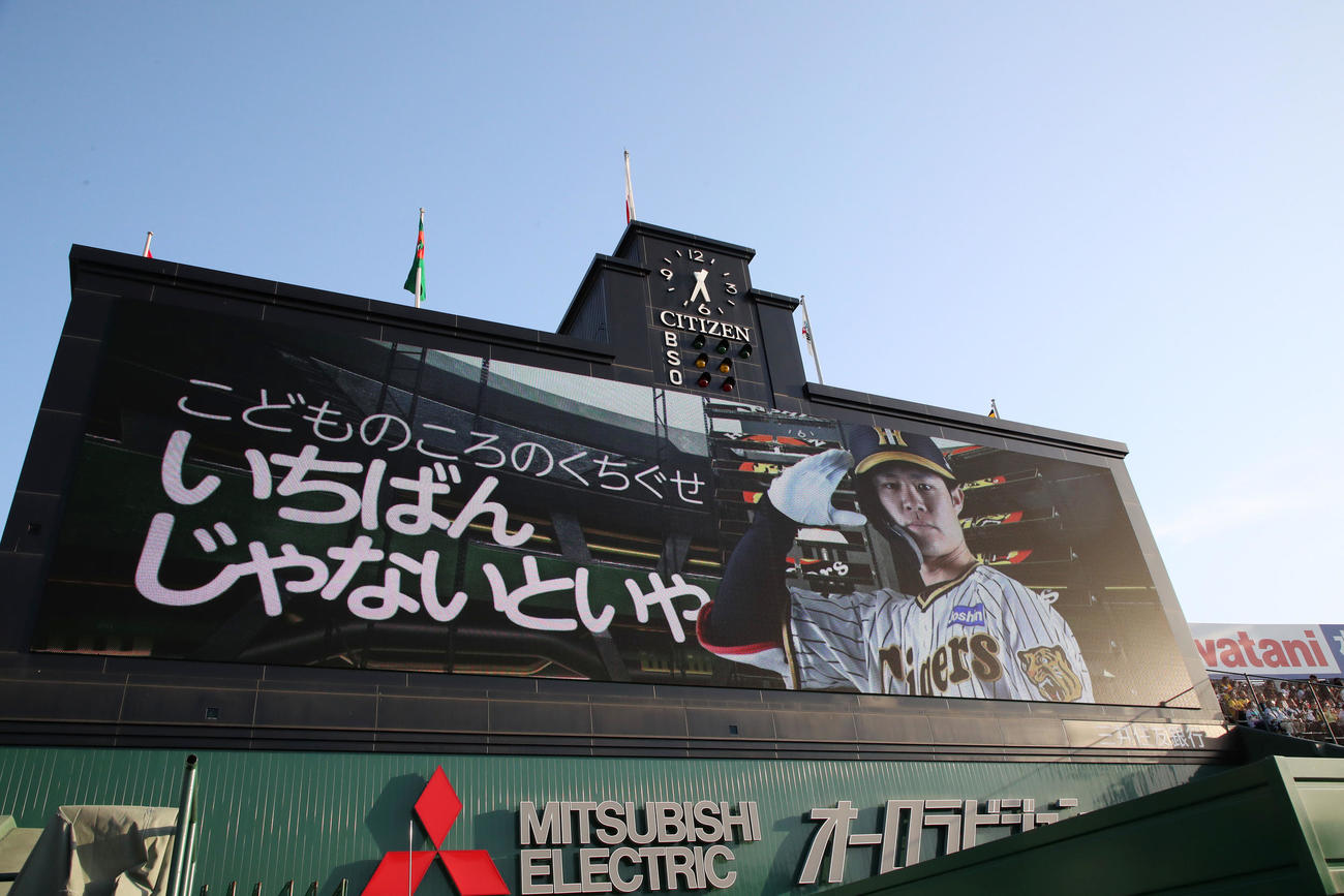 阪神対中日　中野の子どもの頃の口癖（撮影・加藤哉）