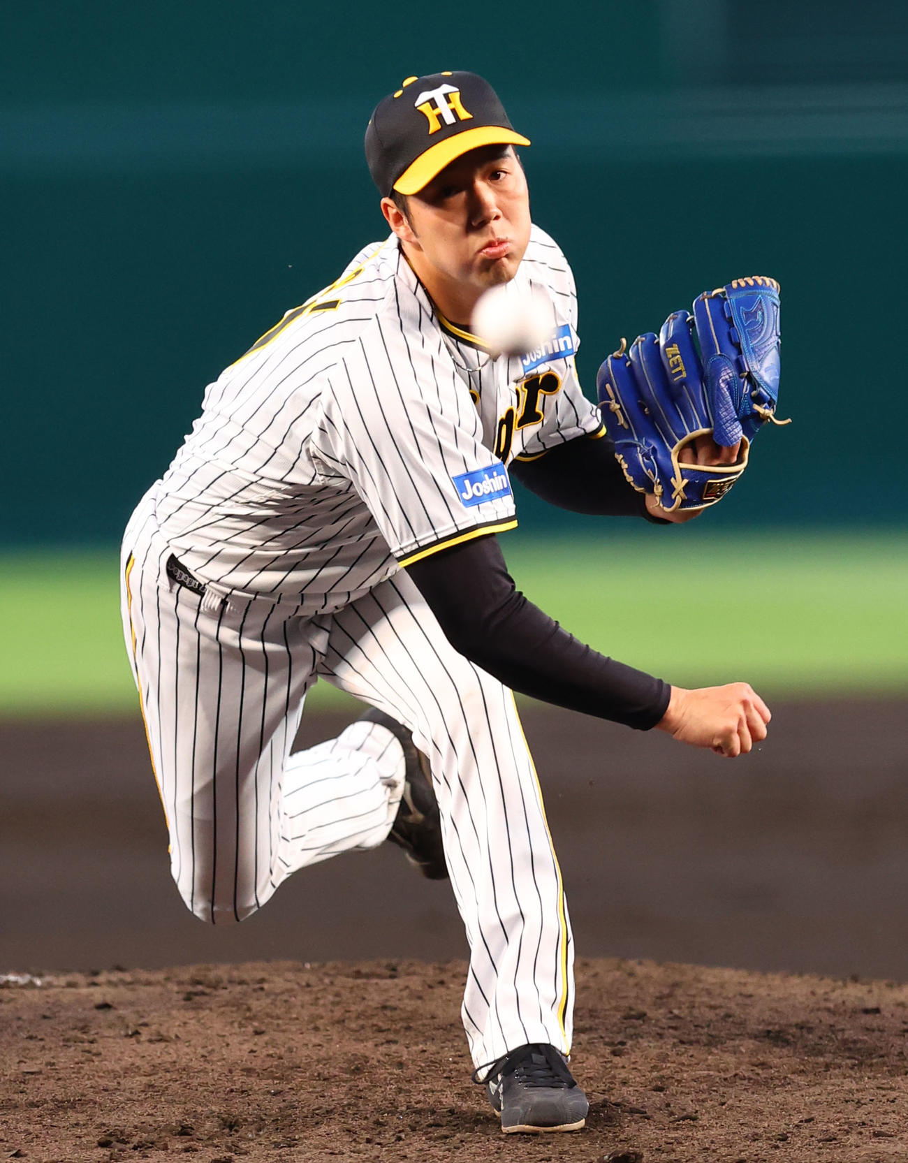 阪神対中日　中日戦に先発した阪神青柳（撮影・藤尾明華）