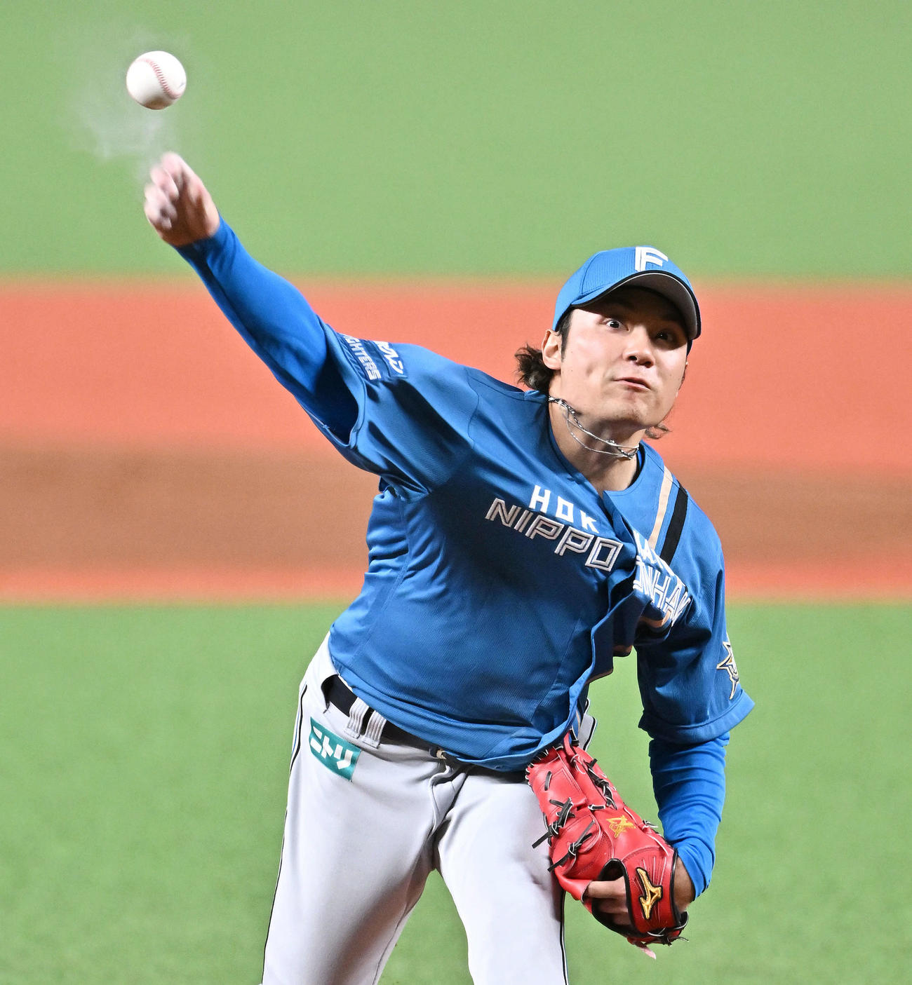 西武対日本ハム　力投する日本ハム先発の伊藤（撮影・滝沢徹郎）