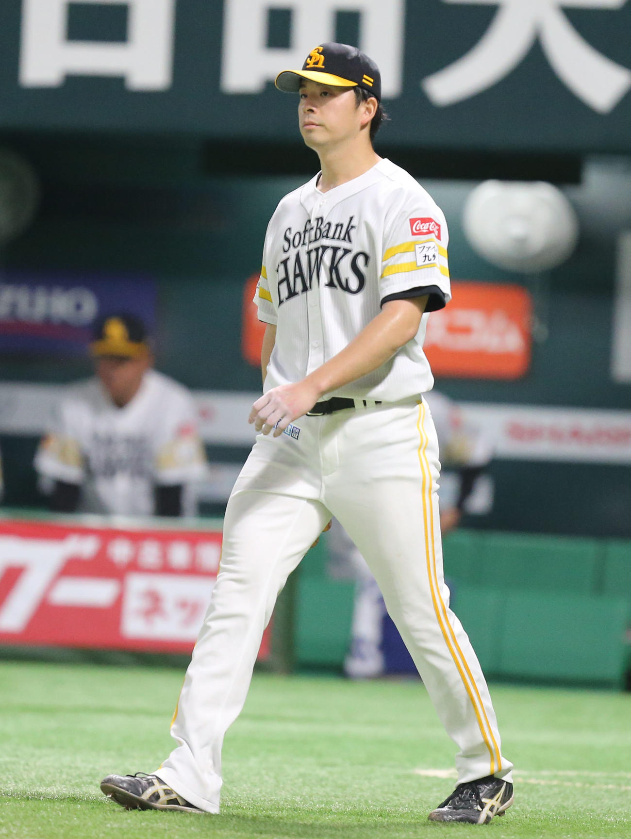 ソフトバンク対オリックス　5回表オリックス1死満塁、森のとき大関は左犠飛に倒れる（撮影・冨田成美）
