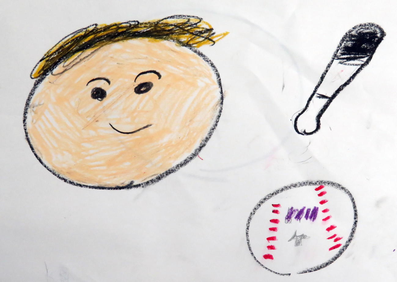 角中勝也外野手の長男優斗くん（9歳）が描いた絵