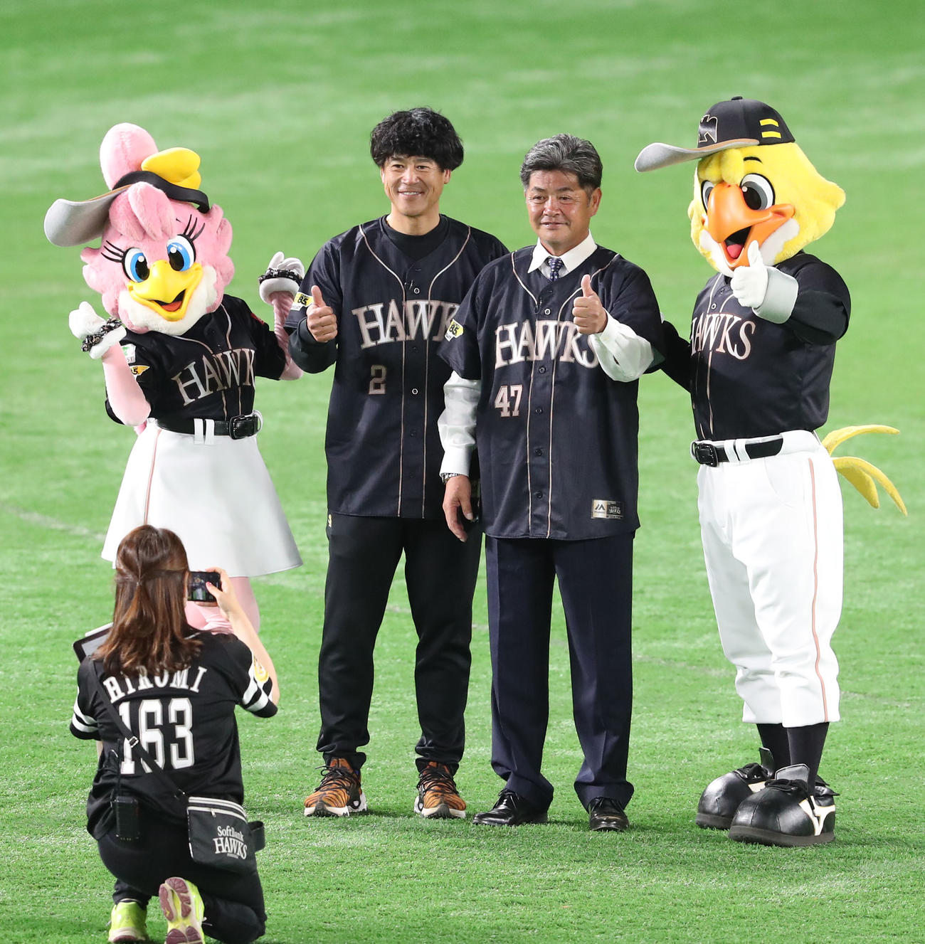 ソフトバンク対オリックス　城島健司氏と工藤公康前監督（撮影・梅根麻紀）