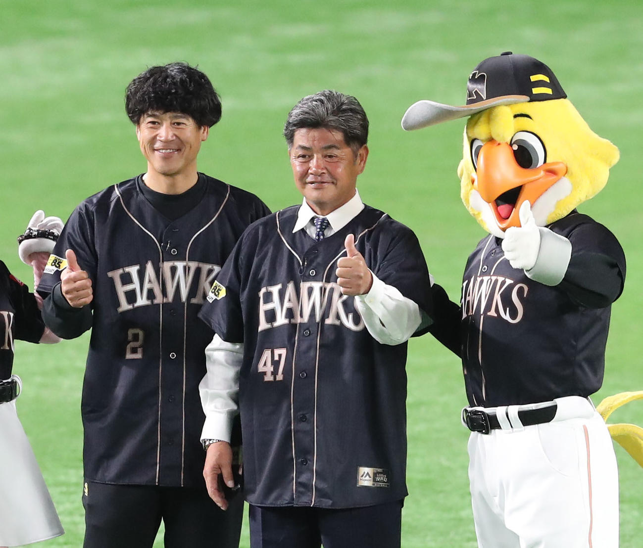 ソフトバンク対オリックス　城島健司氏と工藤公康前監督（撮影・梅根麻紀）