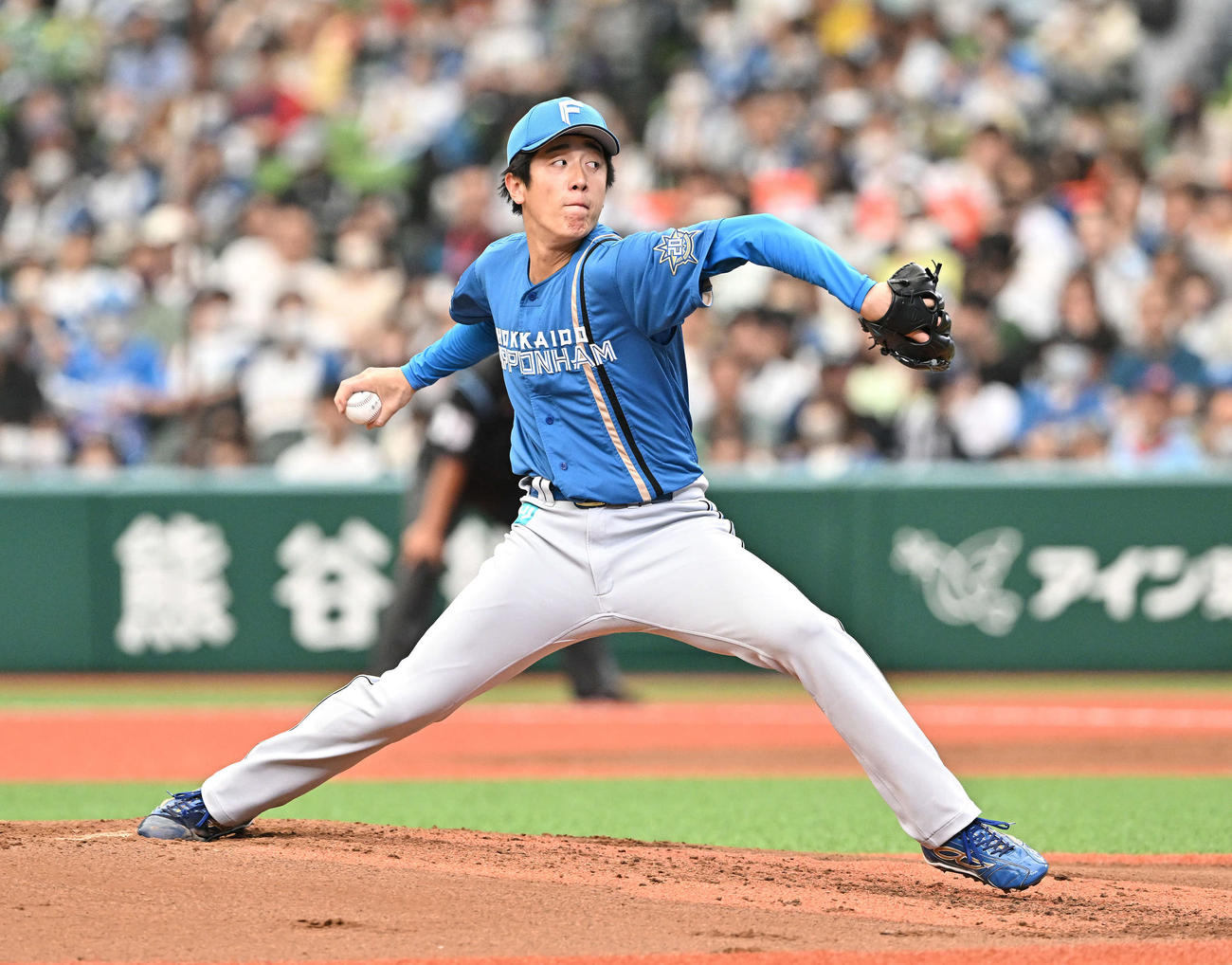 西武対日本ハム　日本ハム先発の北山（撮影・滝沢徹郎）
