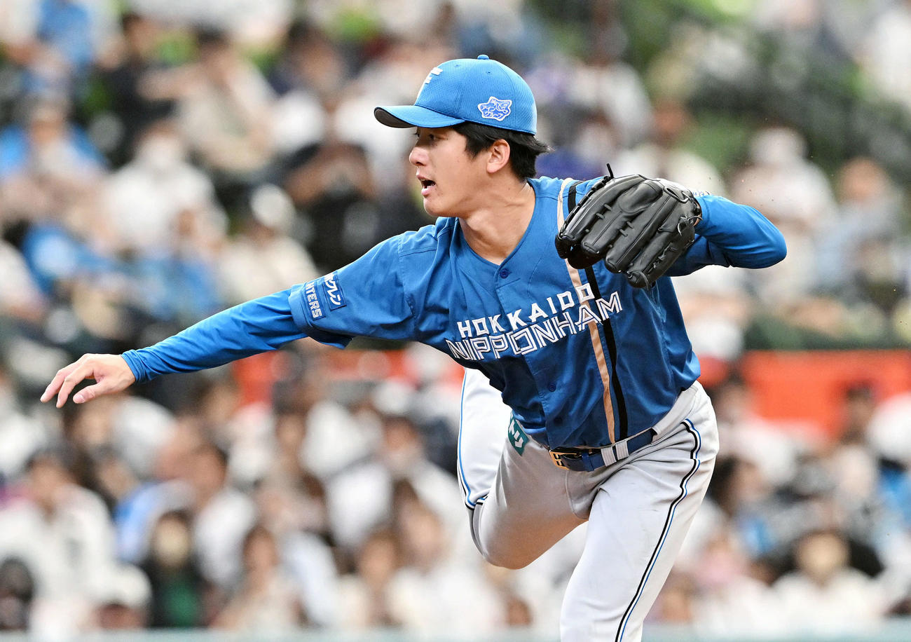 西武対日本ハム　日本ハム先発の北山（撮影・滝沢徹郎）