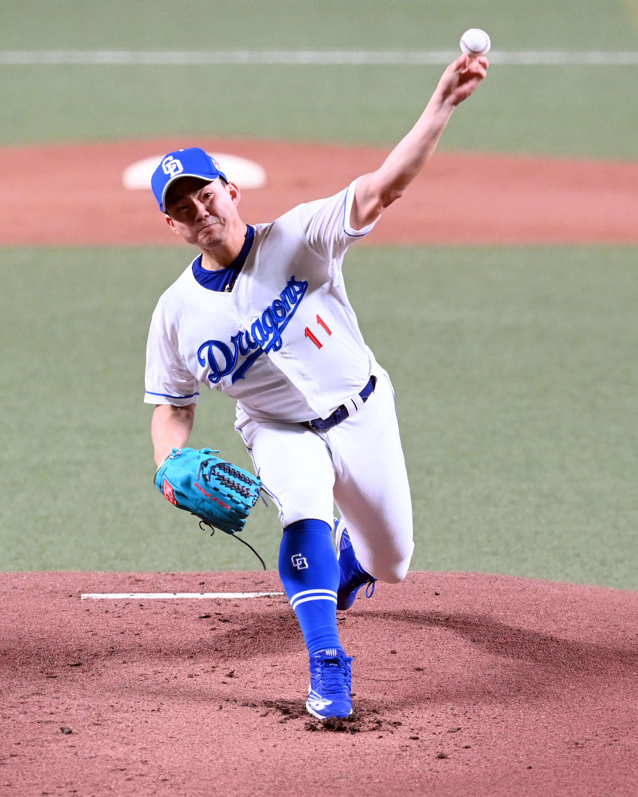 中日対巨人　中日の先発小笠原（撮影・たえ見朱実）