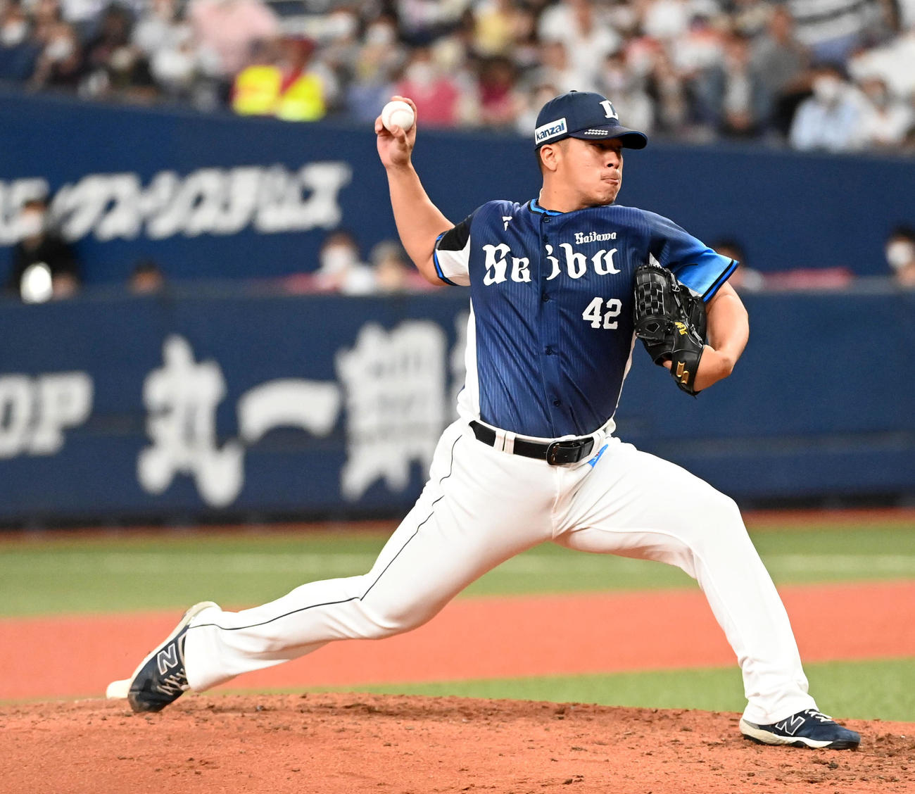 オリックス対西武　西武2番手のボー・タカハシ（撮影・前岡正明）