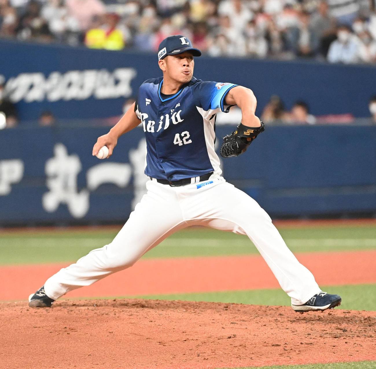 オリックス対西武　西武2番手のボー・タカハシ（撮影・前岡正明）