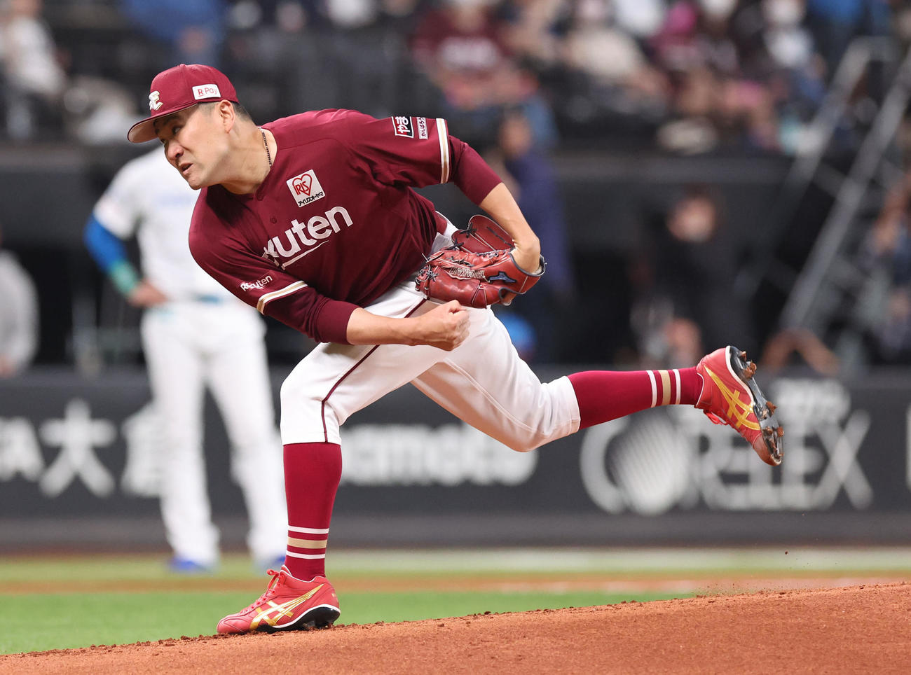日本ハム対楽天　楽天先発の田中将（撮影・佐藤翔太）