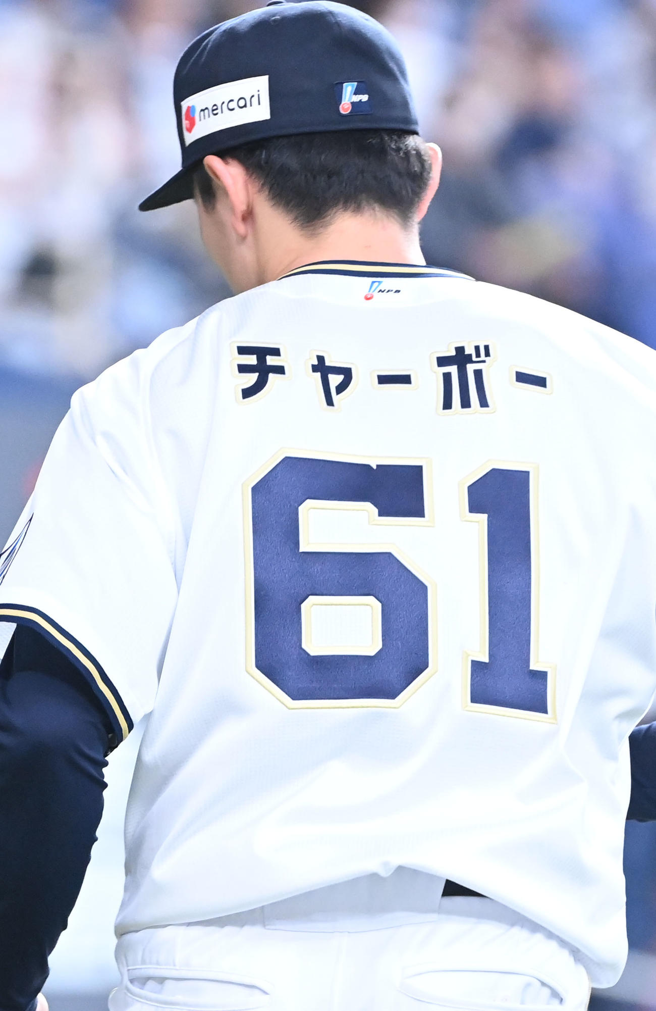オリックス茶野篤政のニックネームユニホーム（撮影・和賀正仁）