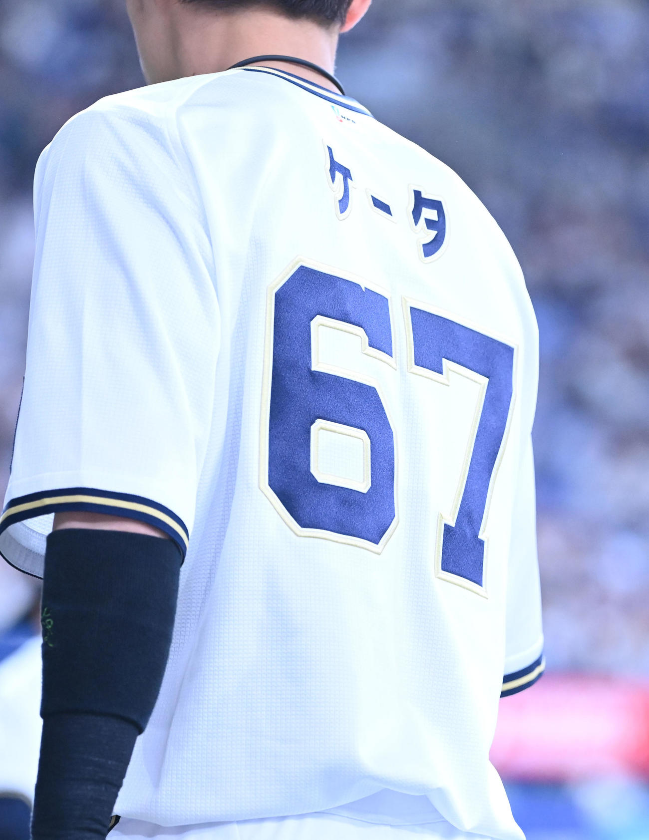 オリックス中川圭太のニックネームユニホーム（撮影・和賀正仁）