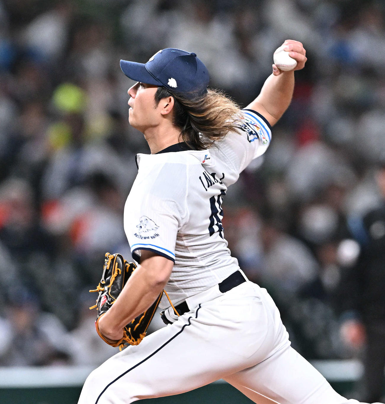 西武対ロッテ　西武先発の今井（撮影・滝沢徹郎）