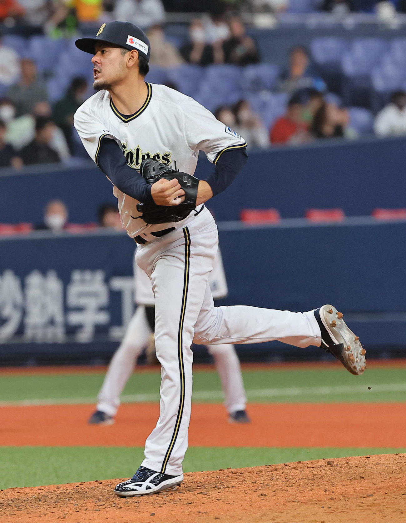 オリックス比嘉幹貴（2023年4月21日撮影）