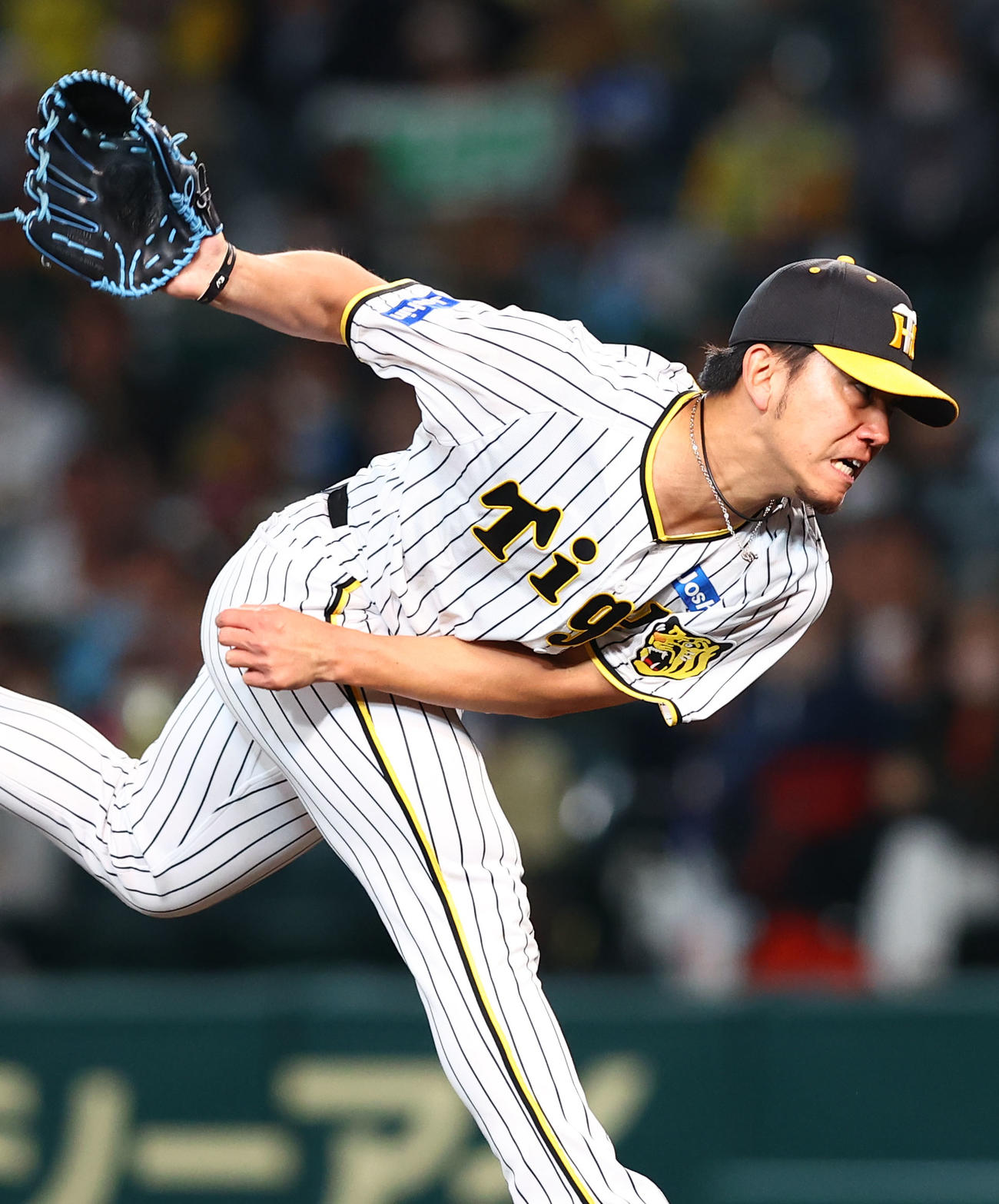 阪神対ヤクルト　7回6安打1失点の好投を見せた阪神伊藤将（撮影・藤尾明華）