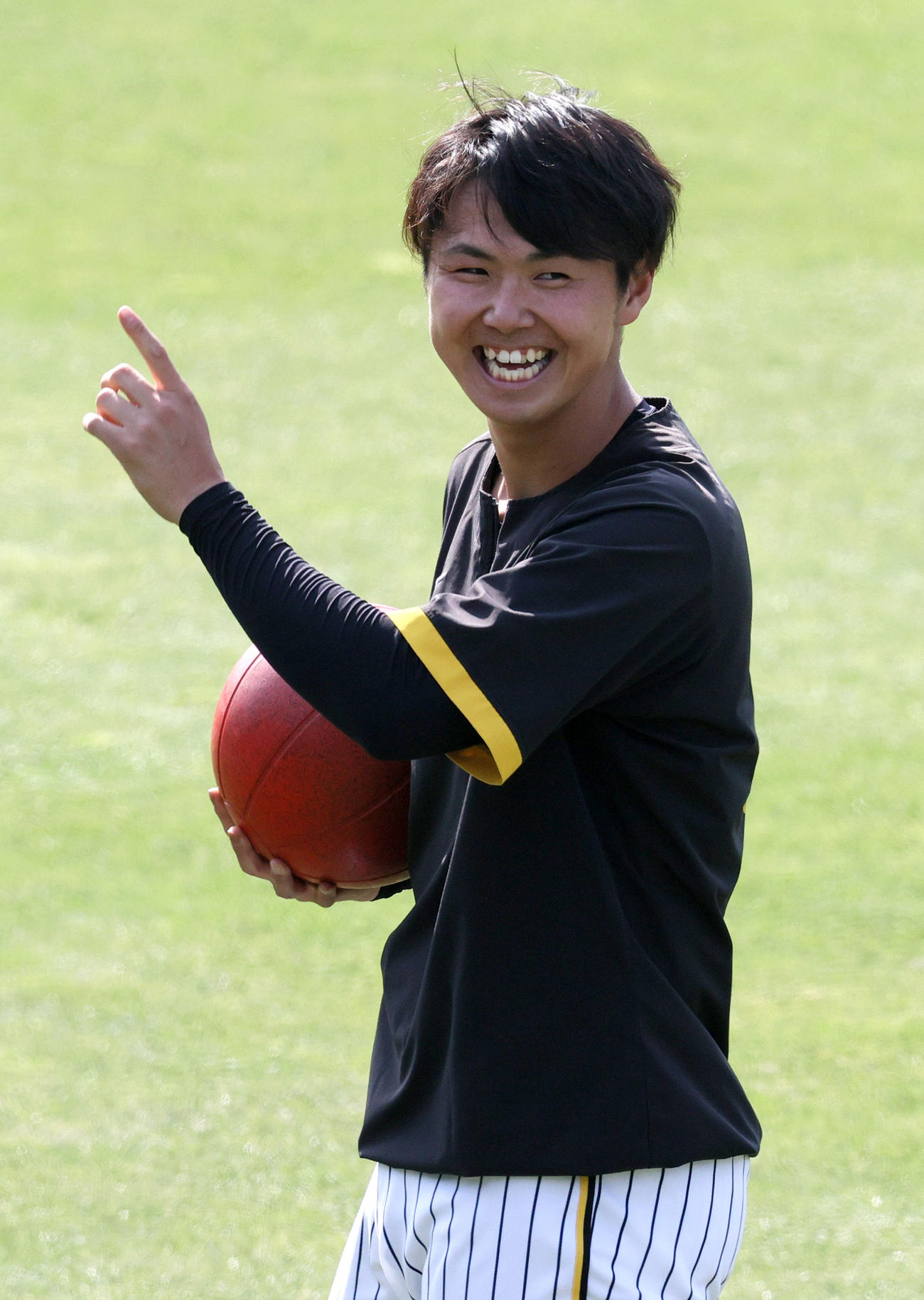 阪神対DeNA 1軍に合流した阪神浜地（撮影・上山淳一）