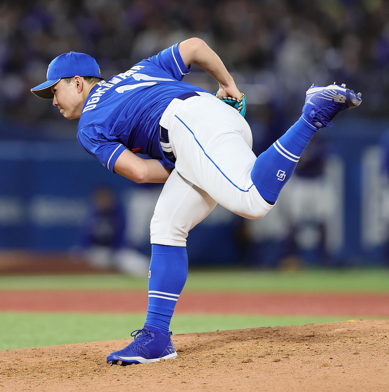 ヤクルト対中日中日先発の小笠原（撮影・足立雅史）