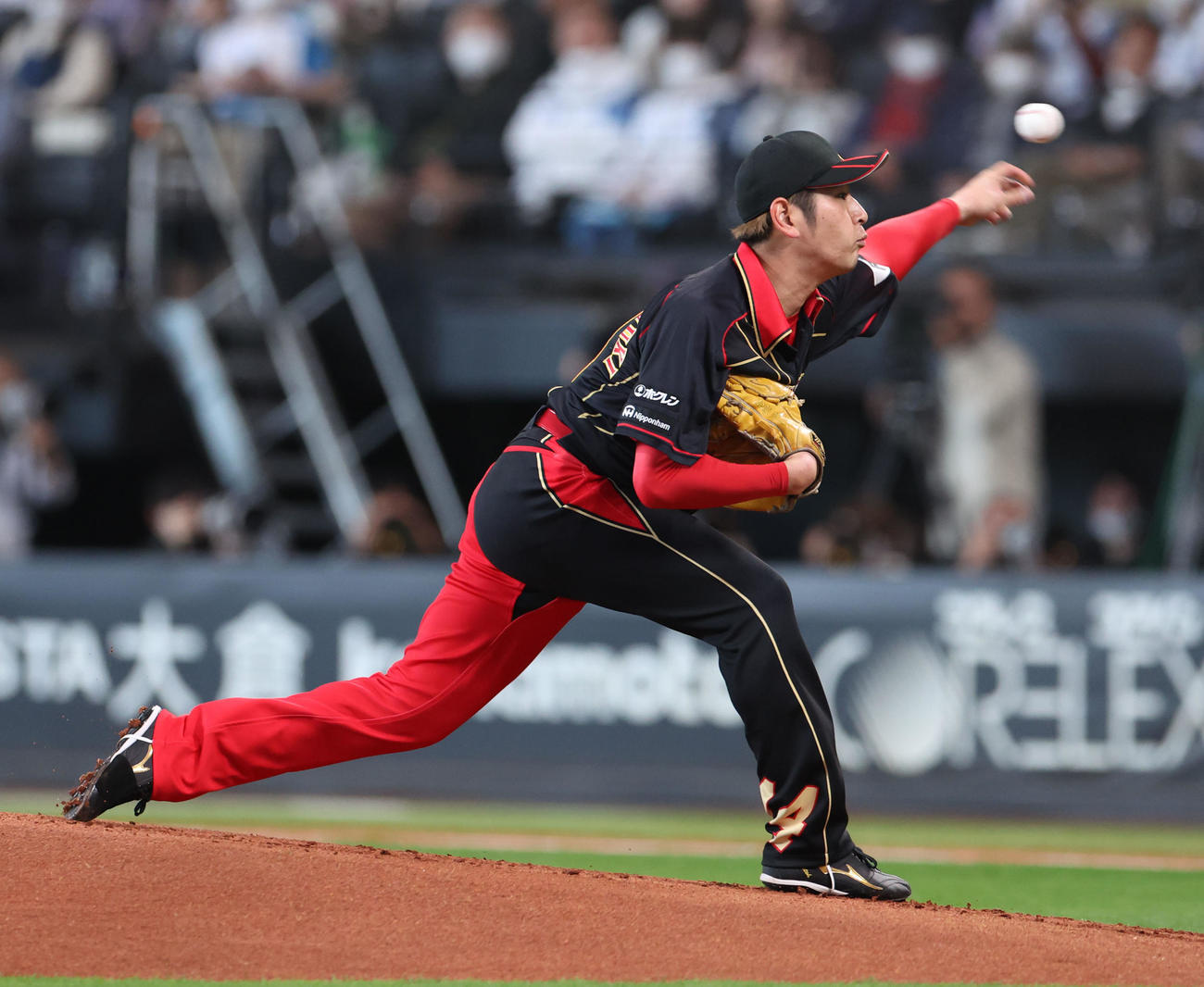 日本ハム対ロッテ　日本ハム先発の加藤貴（撮影・佐藤翔太）