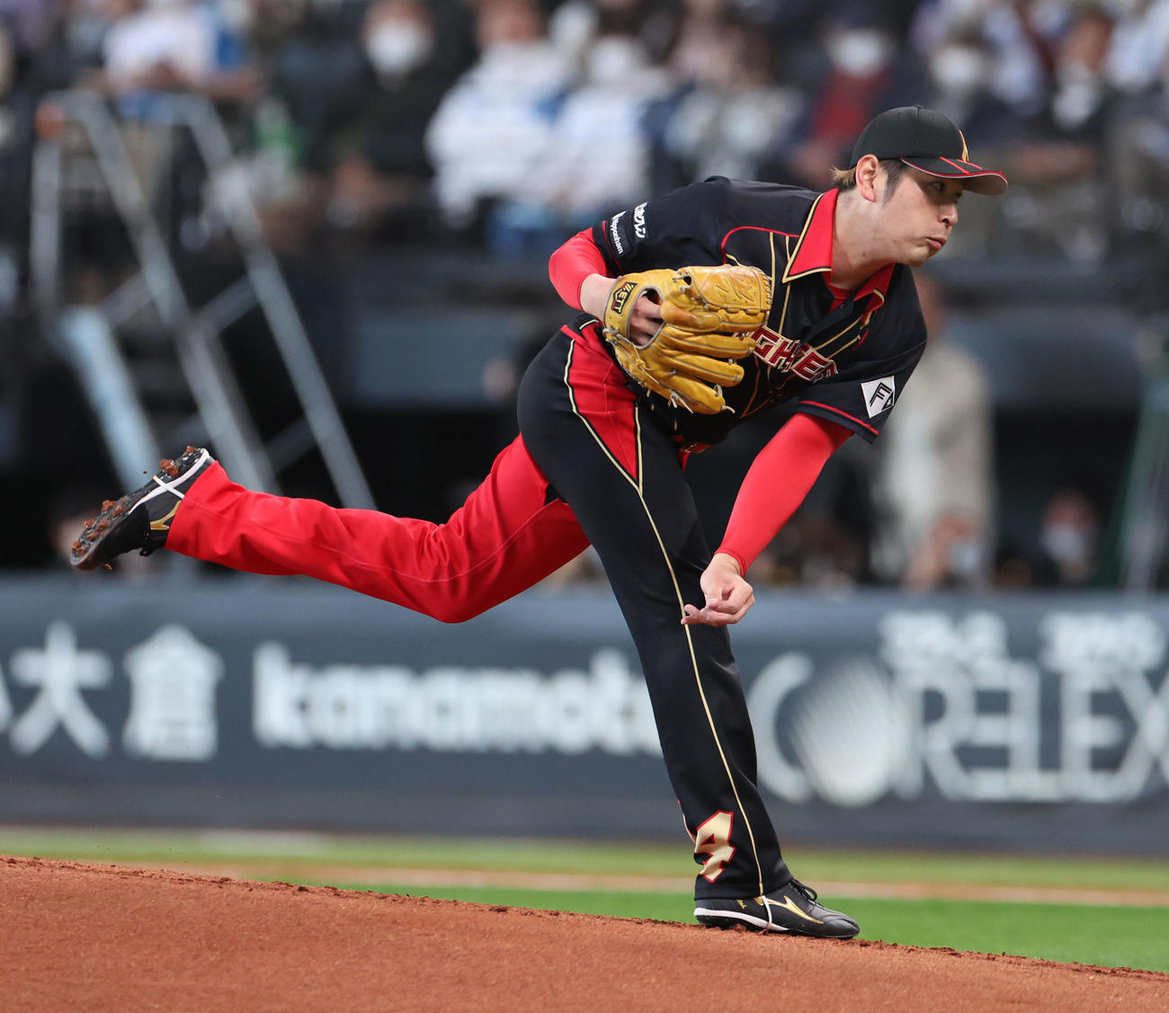 日本ハム対ロッテ　日本ハム先発の加藤貴（撮影・佐藤翔太）