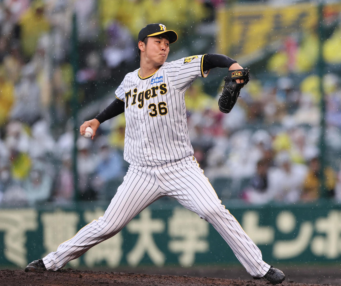 阪神対DeNA 7回、阪神2番手で登板の浜地（撮影・上山淳一）