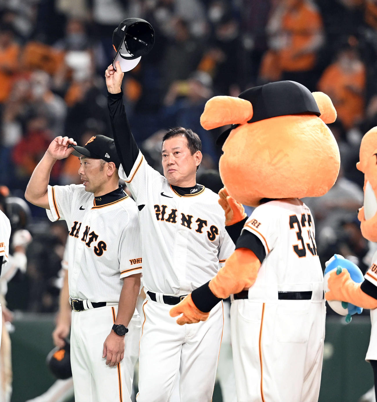 巨人対広島　広島に勝利した巨人原監督（撮影・たえ見朱実）