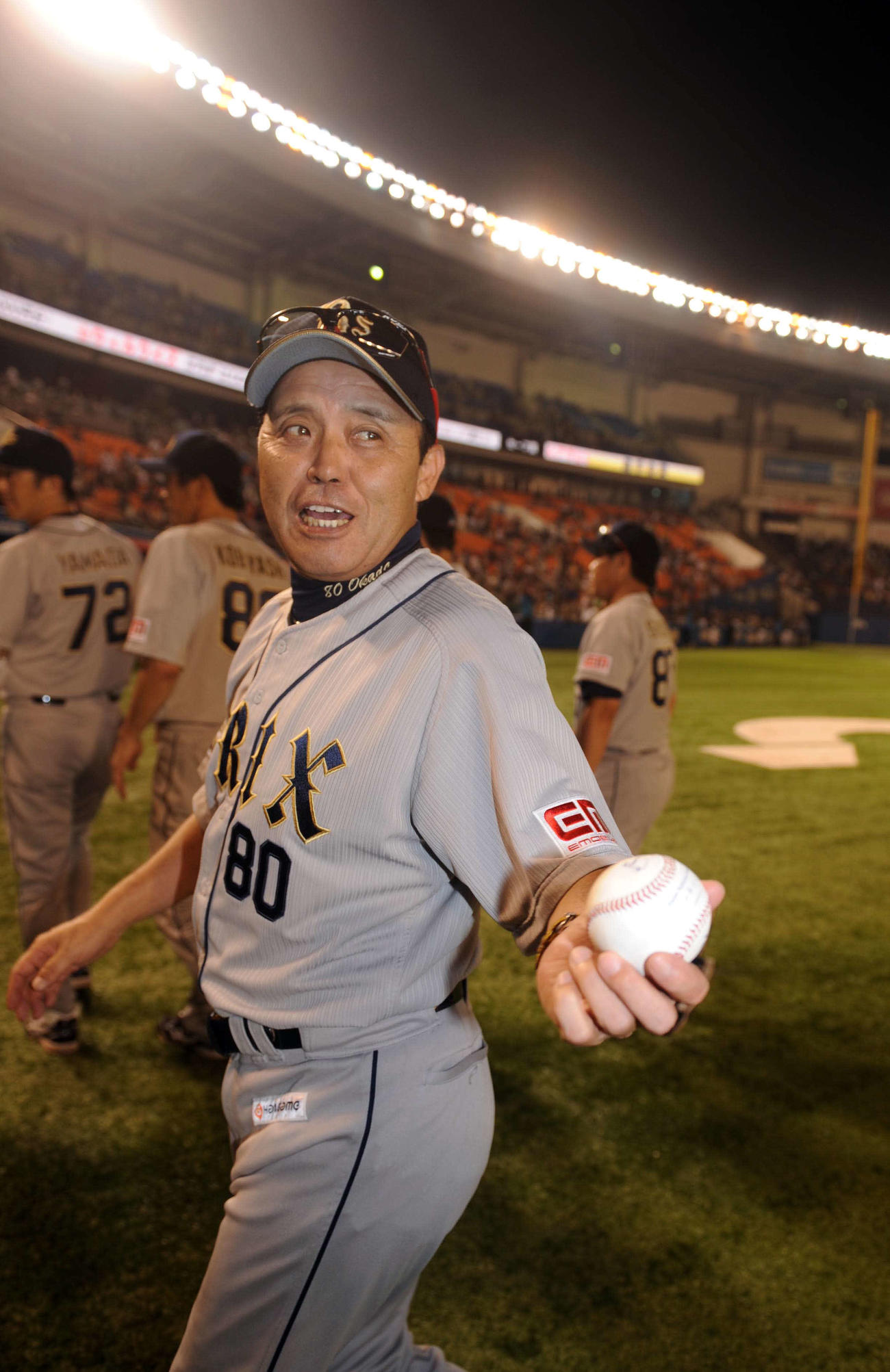 11年8月7日、ロッテ戦で監督通算500勝を達成したオリックス岡田監督