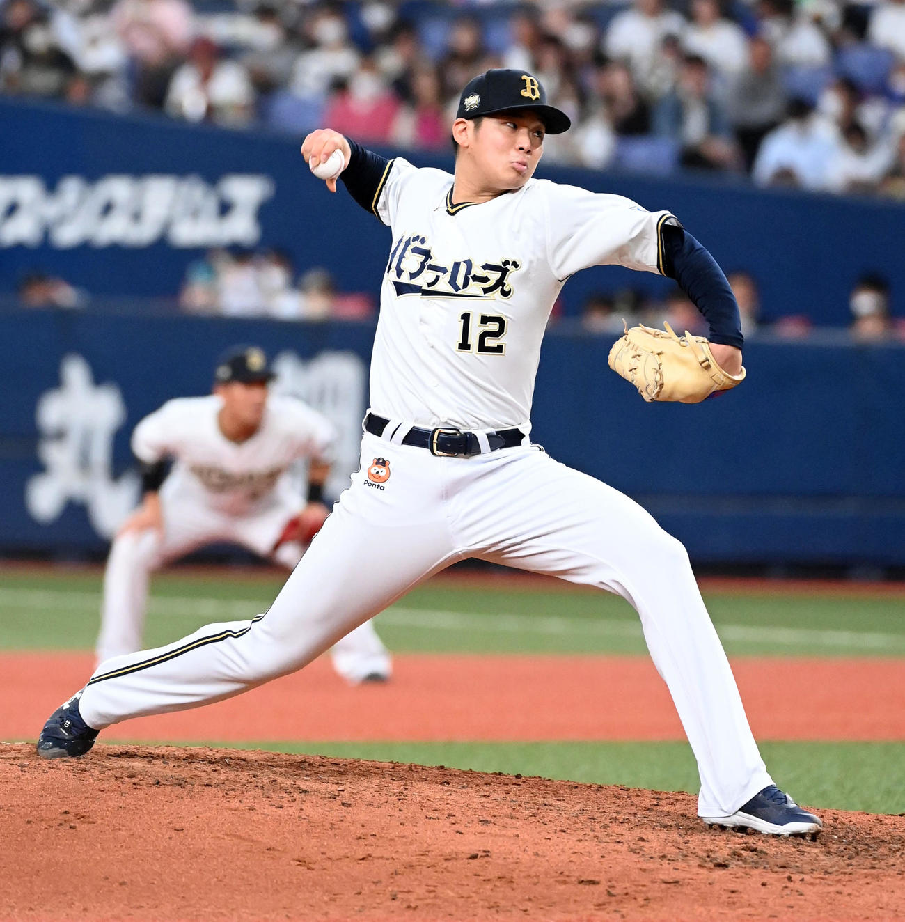 オリックス対西武　7回無失点と好投したオリックス先発の山下（撮影・前岡正明）