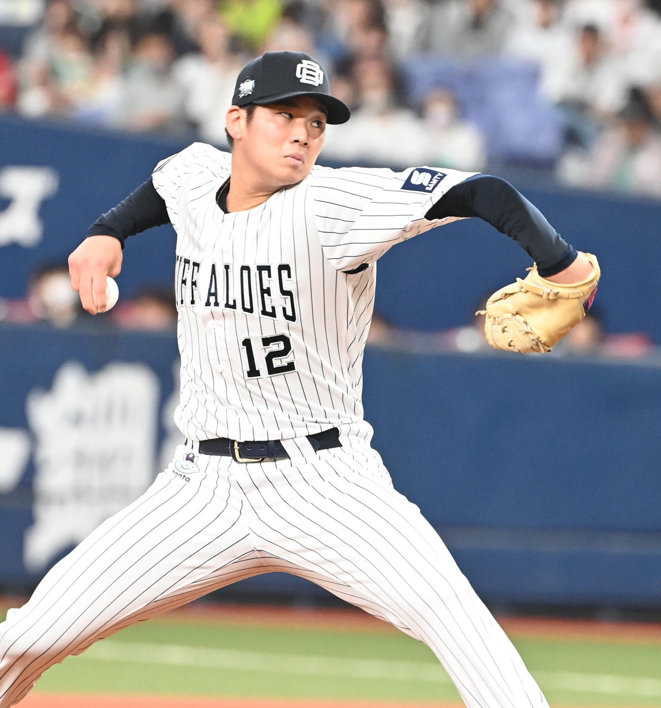 オリックス対ソフトバンク　先発するオリックス山下（撮影・和賀正仁）