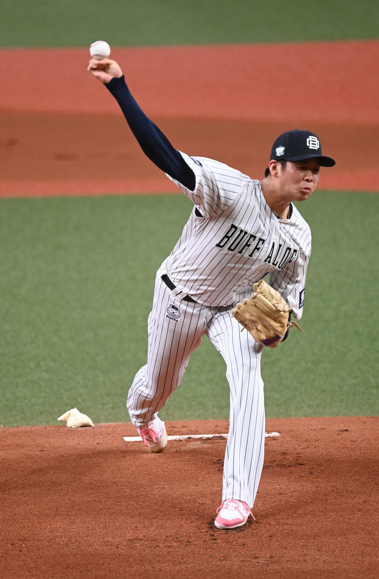オリックス対ソフトバンク　先発するオリックス山下（撮影・和賀正仁）