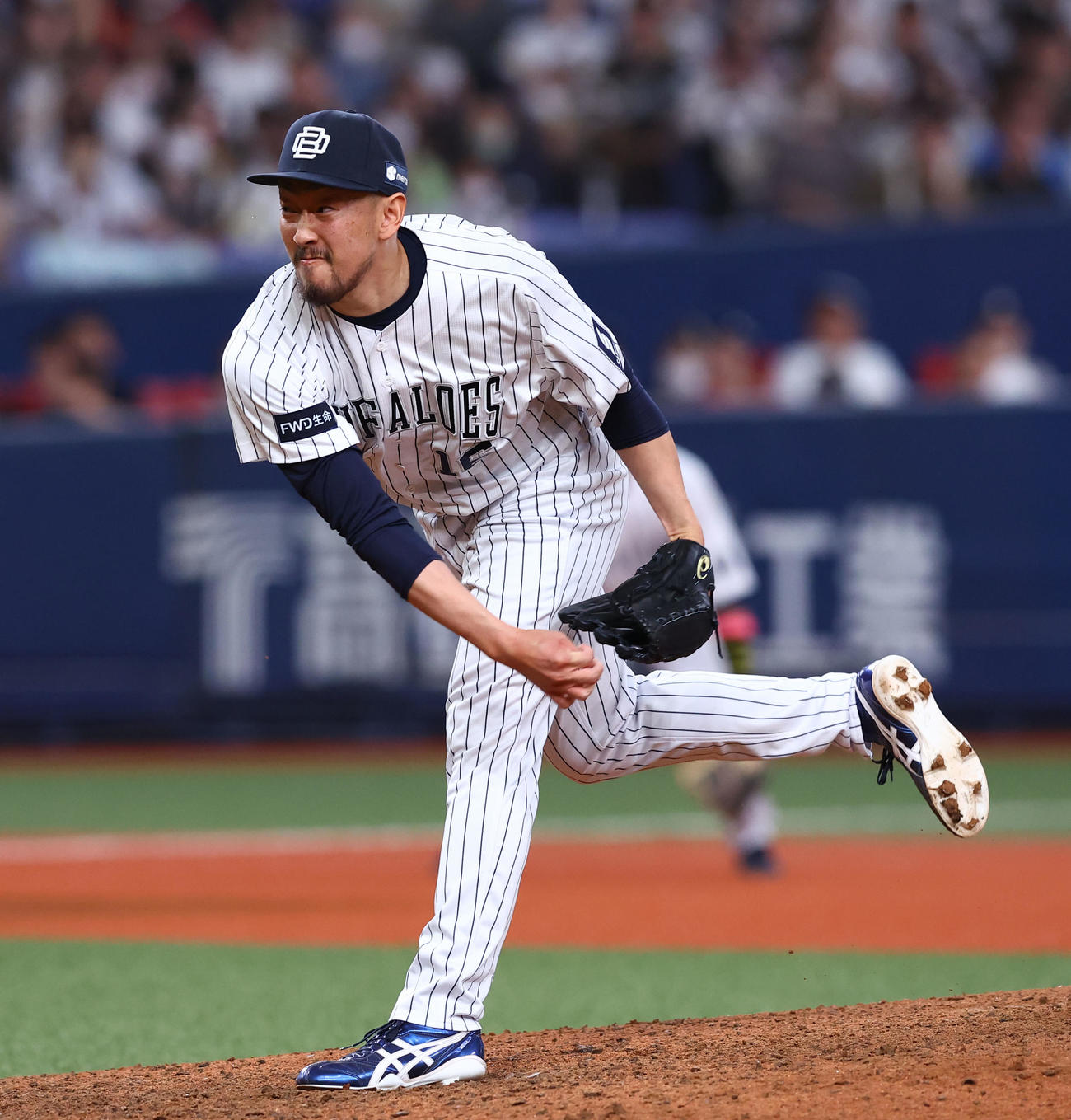 オリックス対ソフトバンク　9回に5番手で登板したオリックス平野（撮影・藤尾明華）