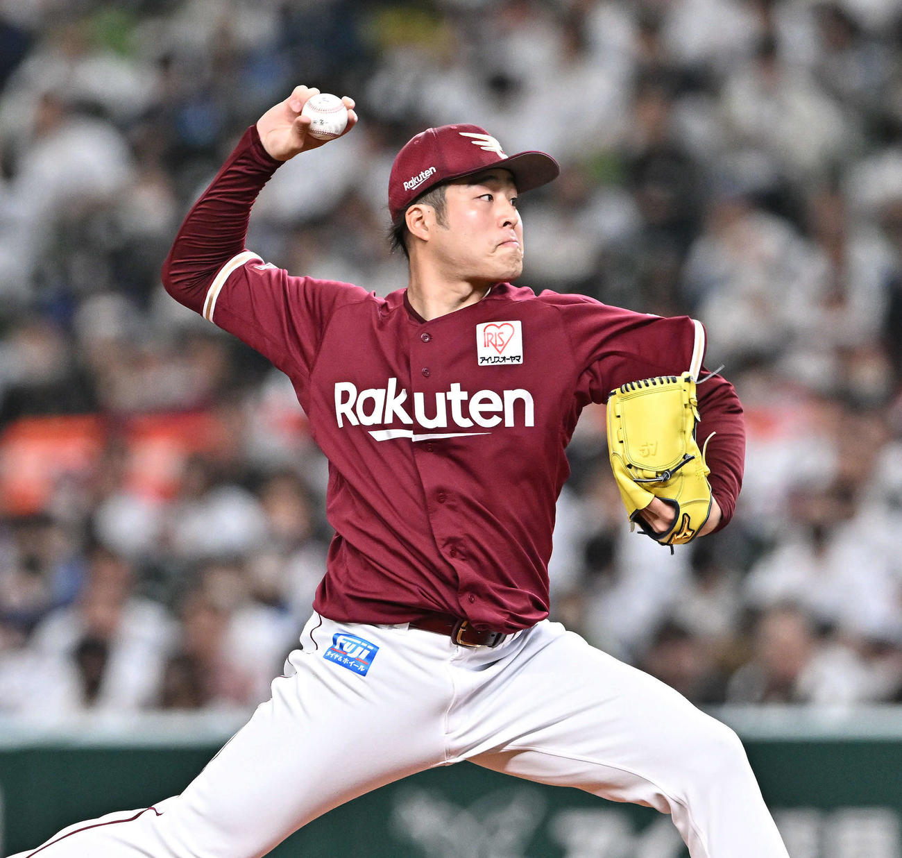 西武対楽天　楽天先発の滝中（撮影・滝沢徹郎）
