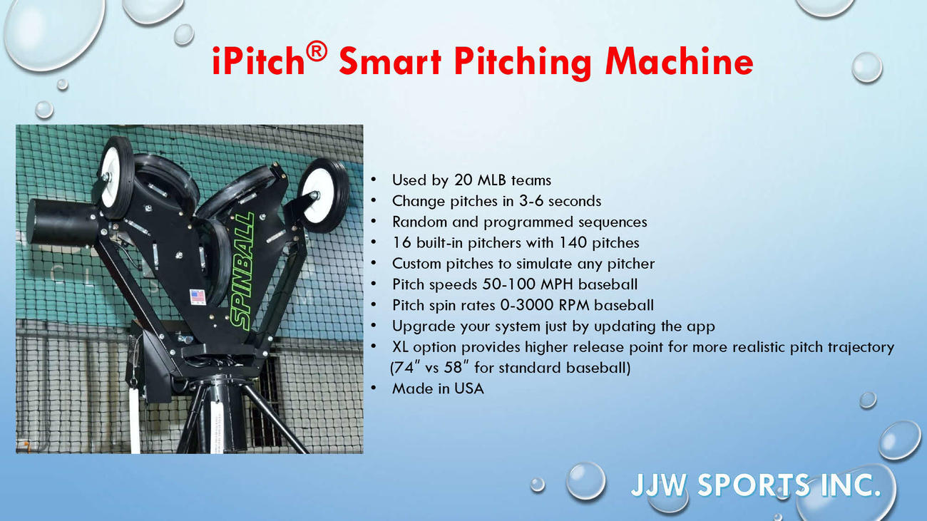 ソフトバンクが導入した最新型投球マシンの「アイピッチ」（JJW SPORTS INC．提供）