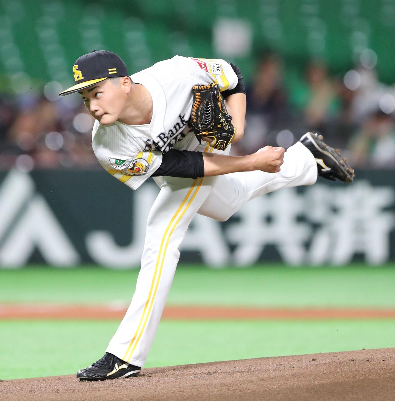 ウエスタン・リーグ　ソフトバンク対オリックス　先発・田上（撮影・梅根麻紀）