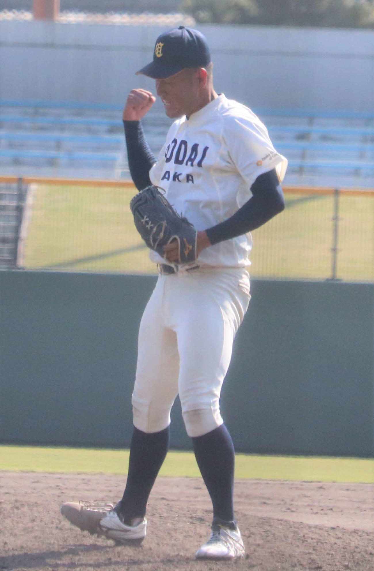 大経大戦に完封勝利した大商大・上田（撮影・中島麗）