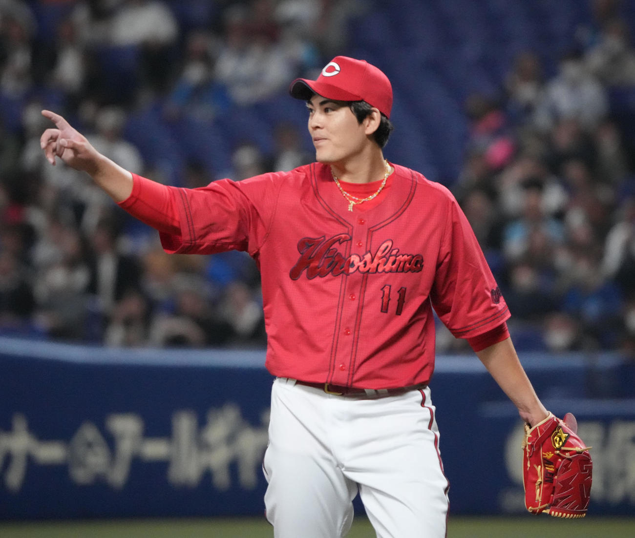 広島九里亜蓮（23年4月撮影）