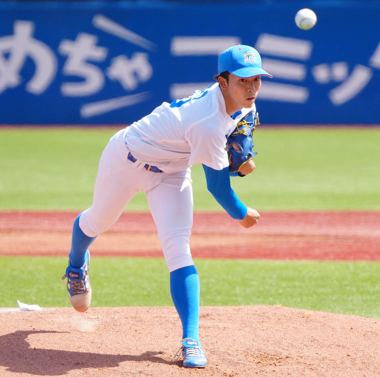 青学大対国学院大　青学大先発の常弘（撮影・江口和貴）