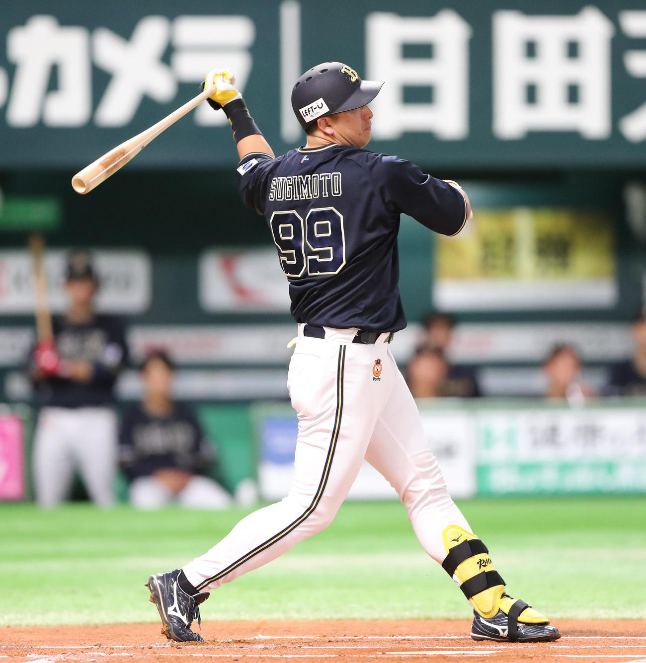 ウエスタン・リーグ　ソフトバンク対オリックス　1回表オリックス1死、杉本は空振り空振り三振（撮影・梅根麻紀）