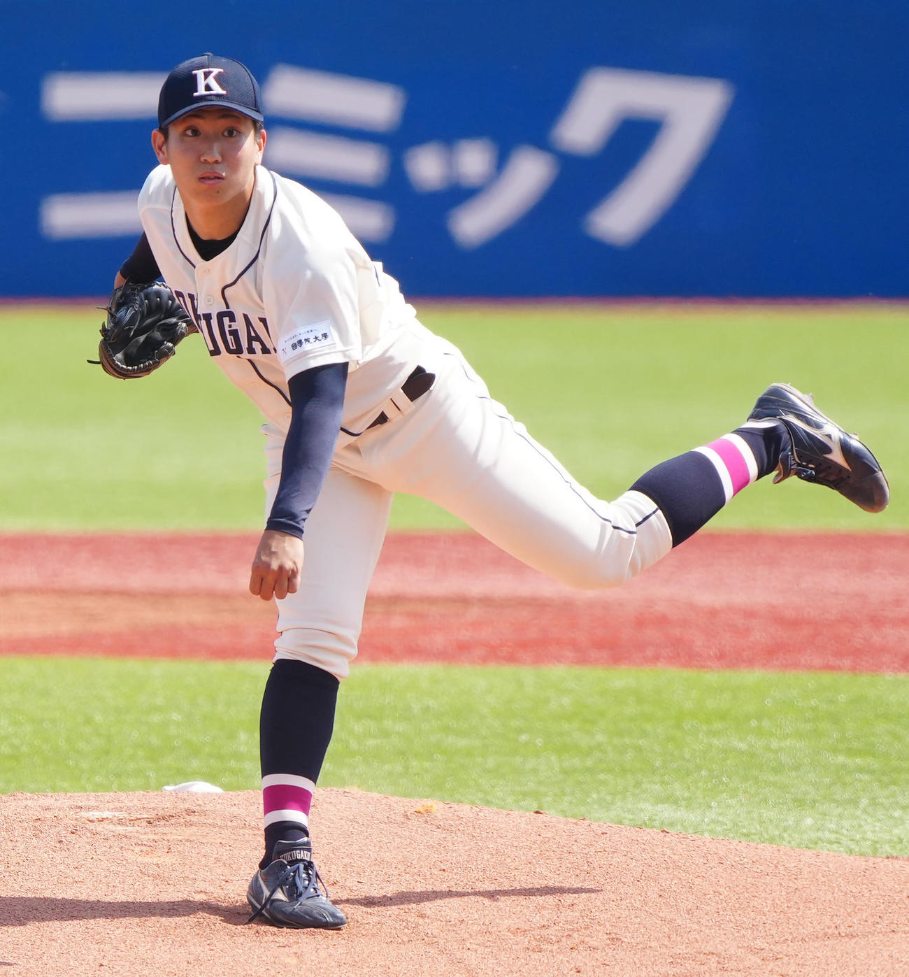 青学大対国学院大　国学院大先発の當山（撮影・江口和貴）