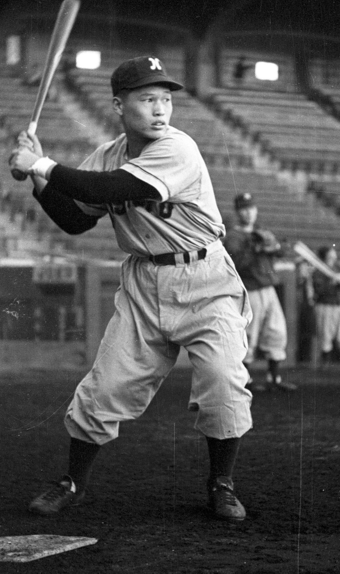 2年連続本塁打王となった中西太（1954年4月14日撮影）