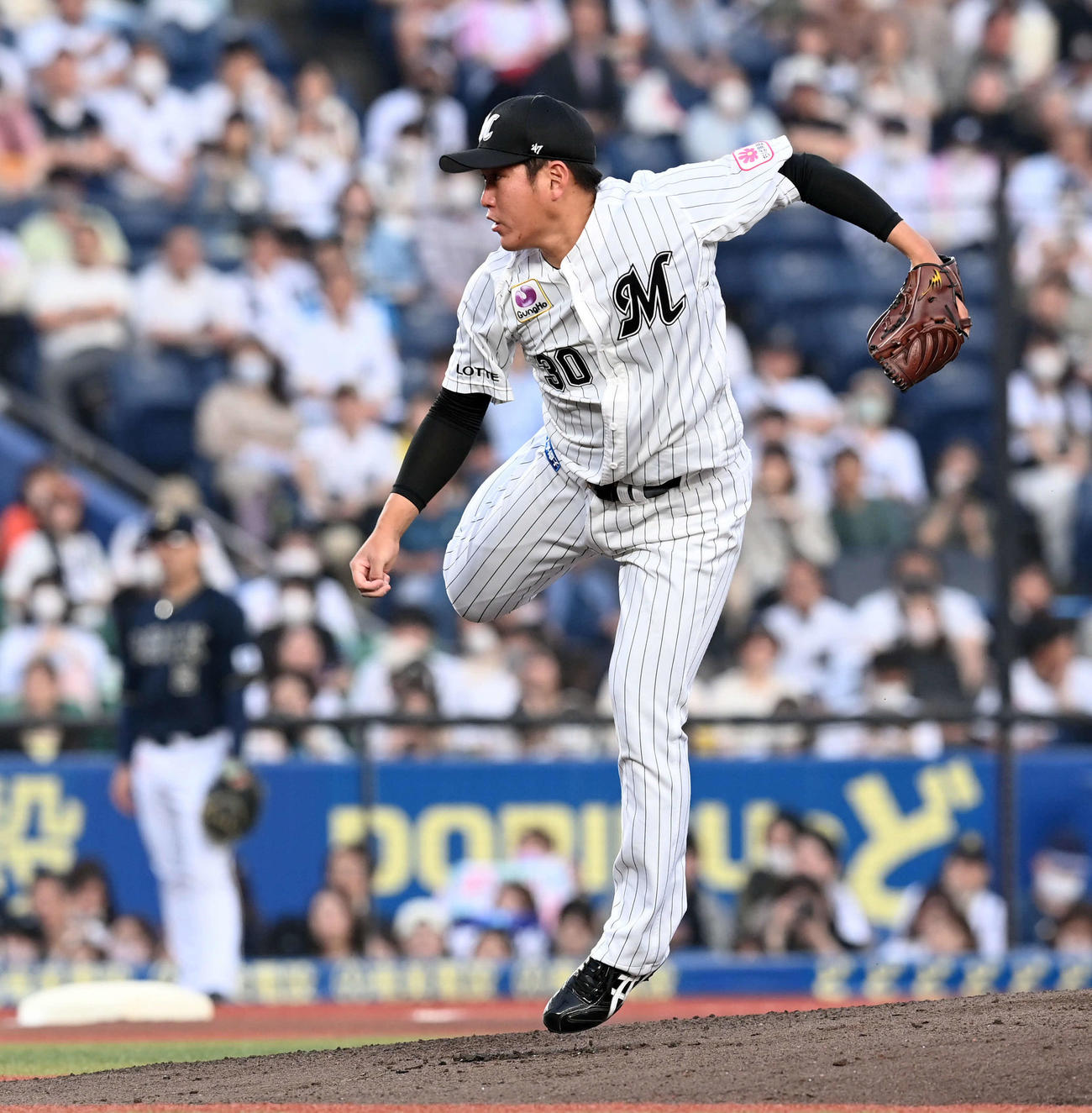 ロッテ対オリックス　ロッテの先発広畑（撮影・たえ見朱実）