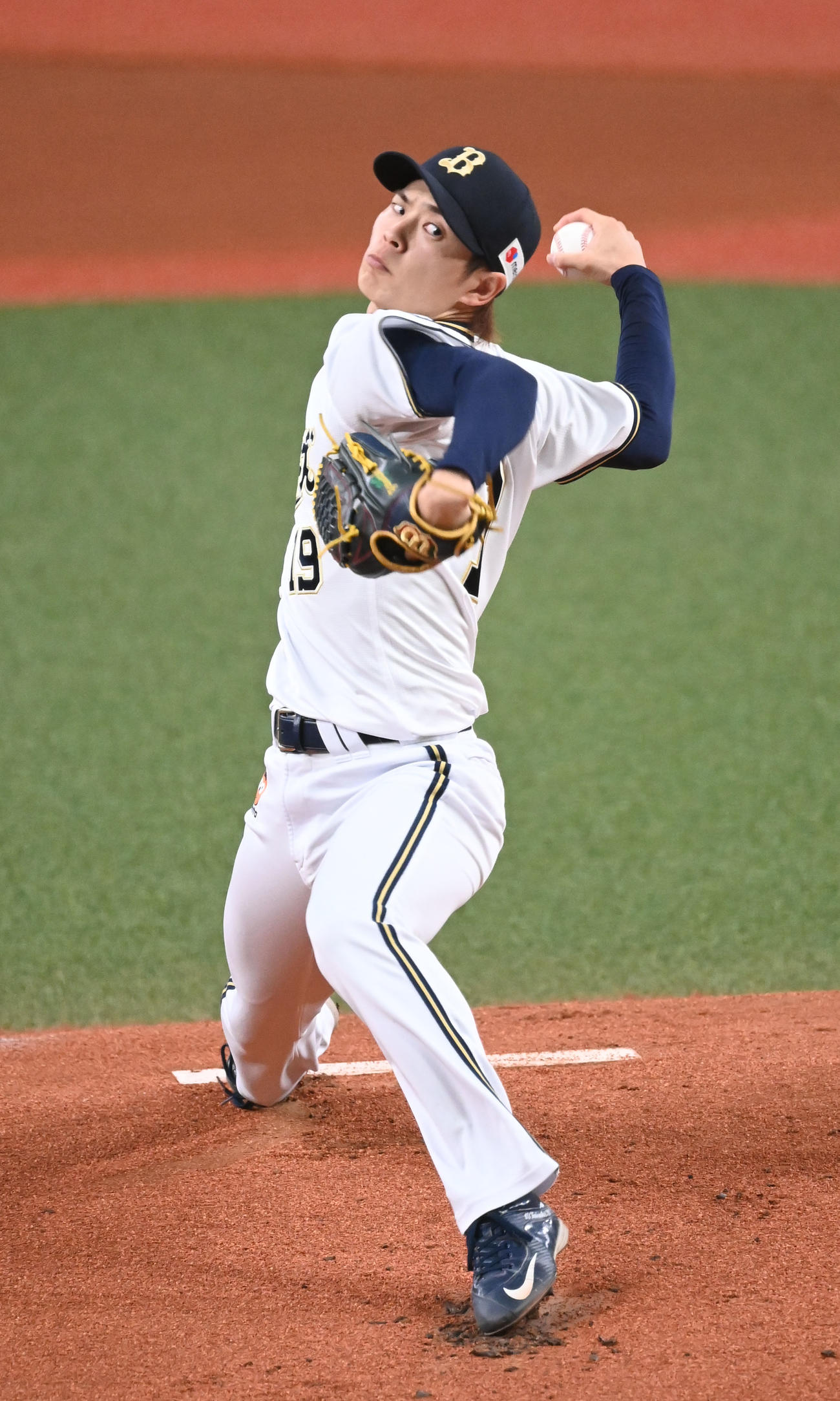 オリックス山岡泰輔（2023年5月7日撮影）