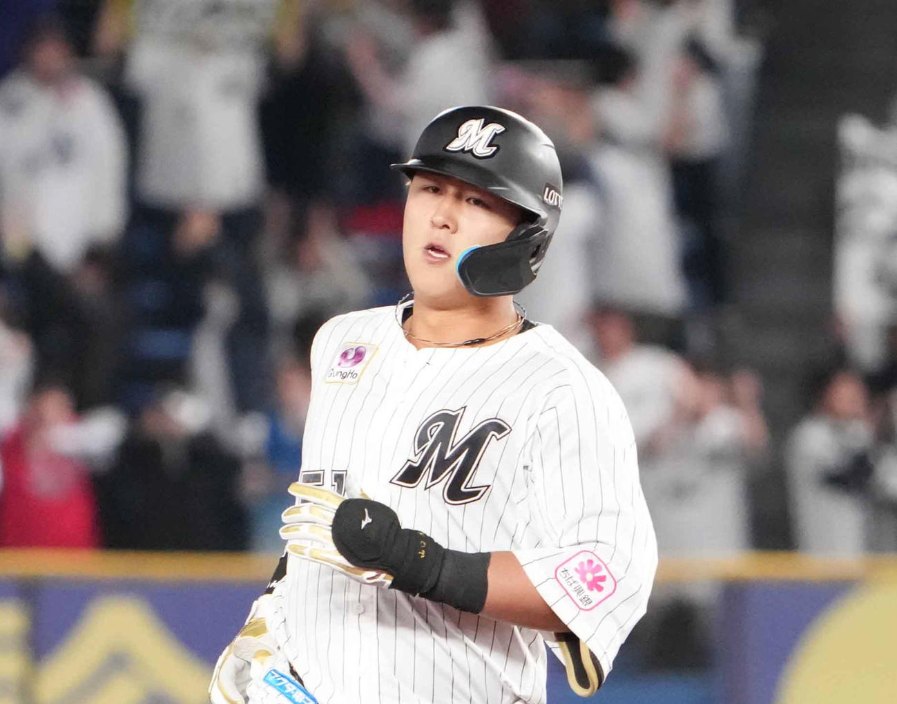ロッテ山口航輝（23年4月25日撮影）