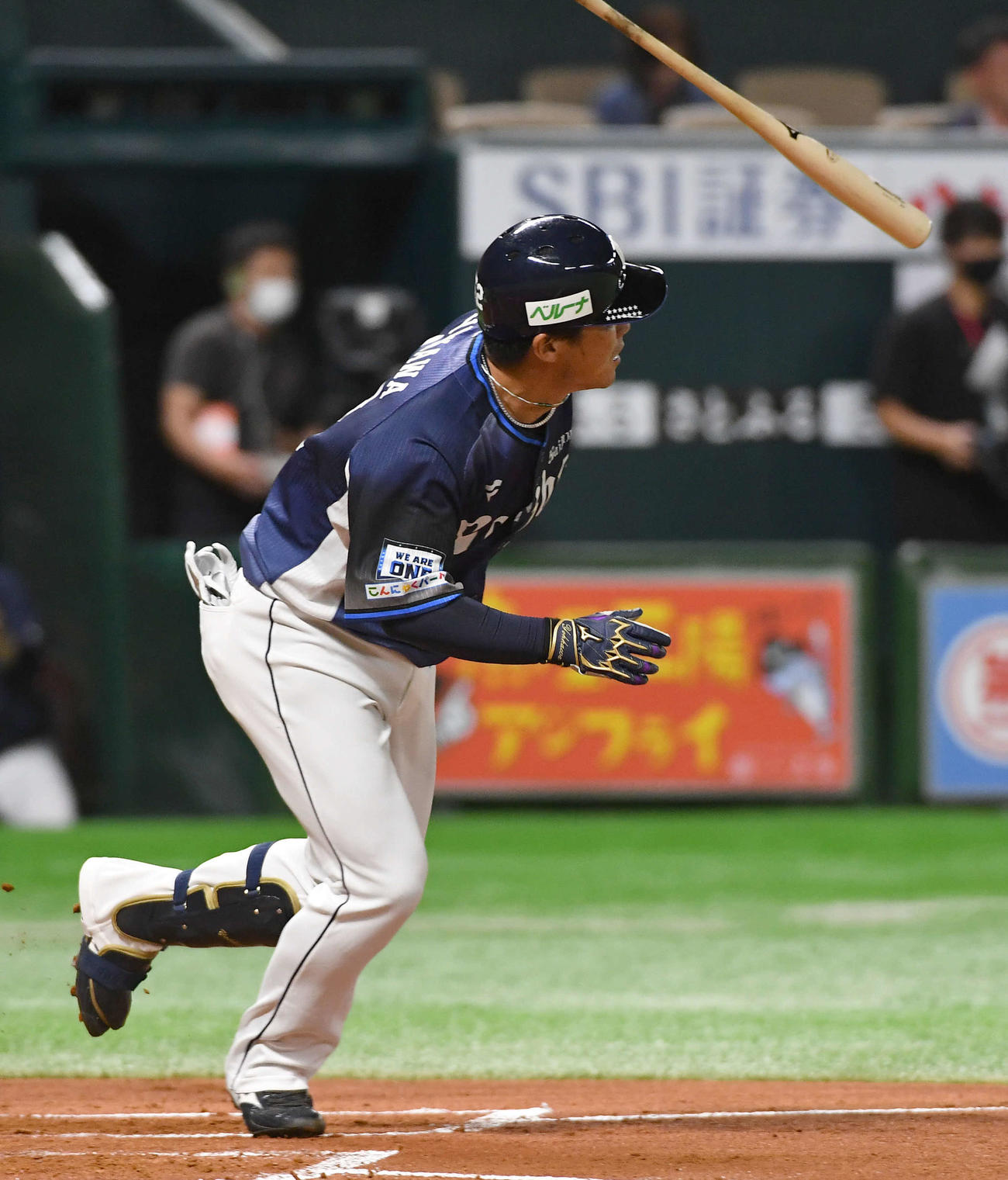 ソフトバンク対西武　2回表西武無死、陽川は同点の左越え本塁打を放つ（撮影・岩下翔太）