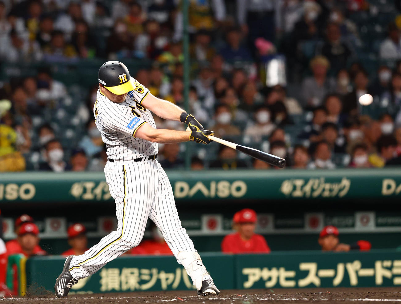 阪神対広島　3回裏阪神2死、ノイジーが左越えに本塁打を放つ（撮影・藤尾明華）