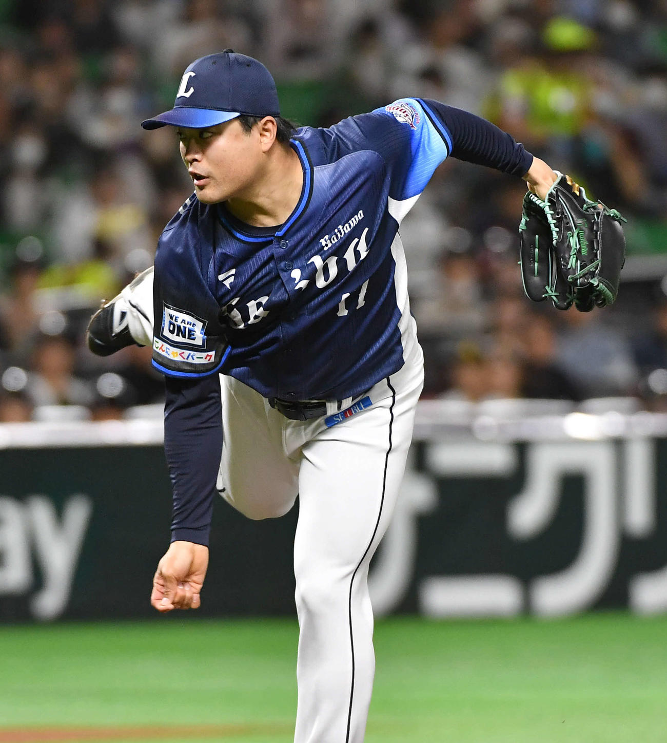 ソフトバンク対西武　西武先発の松本（撮影・岩下翔太）