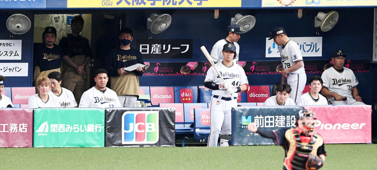 オリックス対日本ハム　日本ハムに敗れ重苦しい雰囲気のオリックスベンチ（撮影・前岡正明）