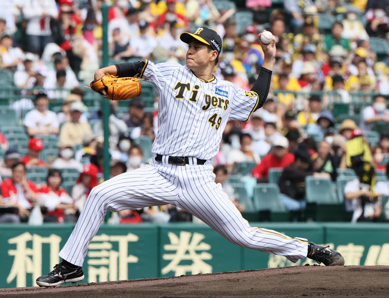阪神対広島　阪神先発の大竹（撮影・上山淳一）