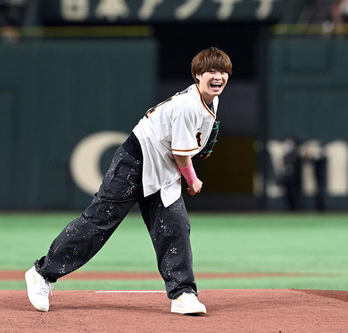 巨人】なにわ男子・大橋和也「気持ちよく投げられました」〝かわい